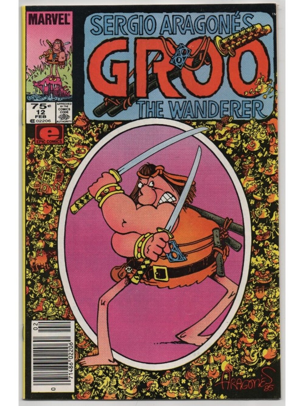 Groo the Wanderer 12 Marvel Comics 1986 VF 8.0 Newsstand Sergio Aragones